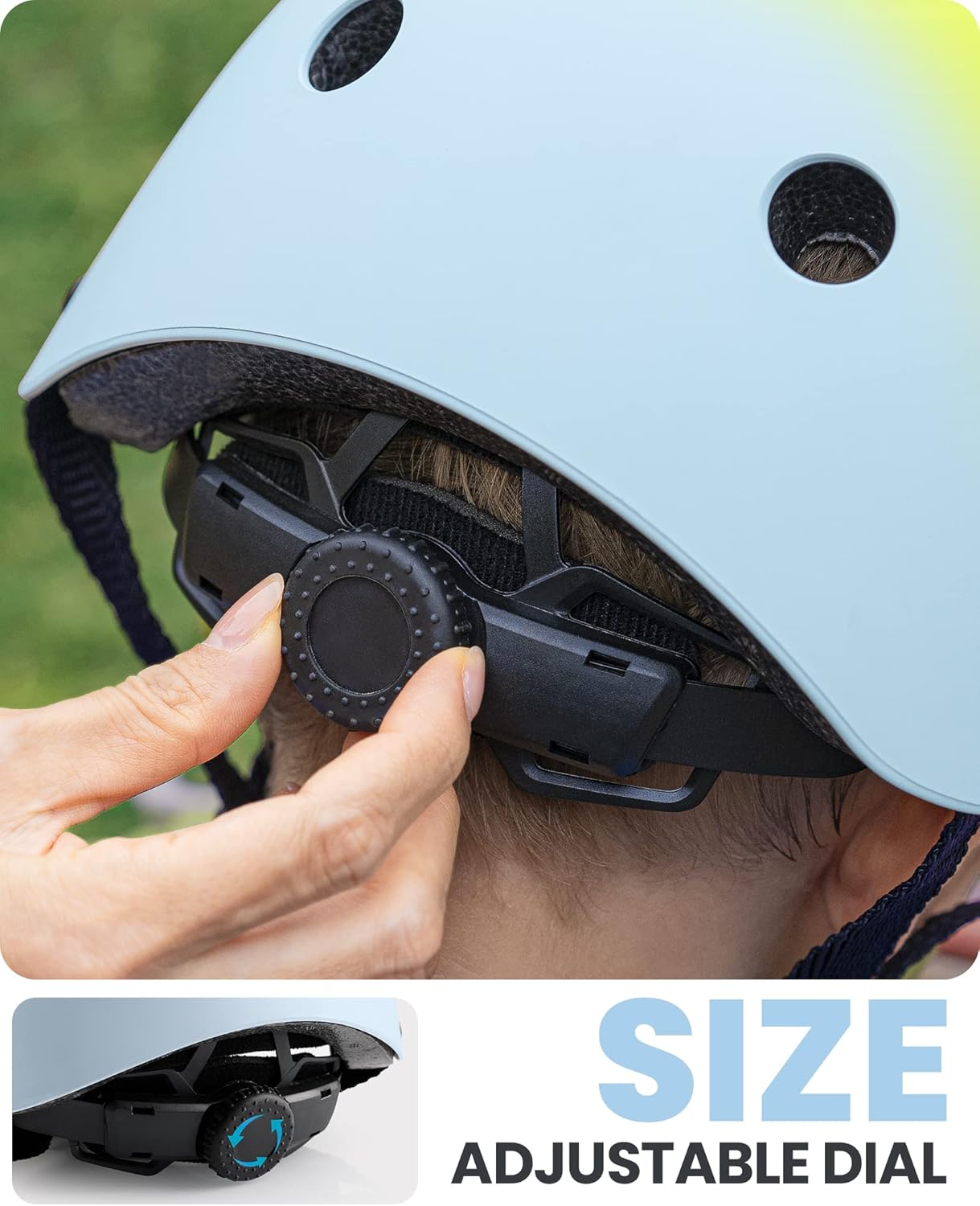 Kids Bike Helmet, Adjustable for Cycling & Skating | ABS shell + EPS foam, Breathable washable liners, CPSC certified, Adjustable dial & strap, Toddler to youth fit