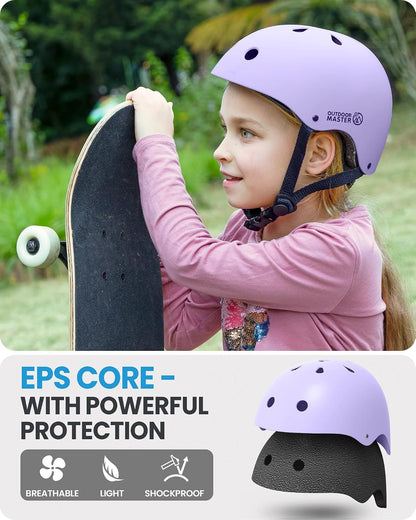 Kids Bike Helmet, Adjustable for Cycling & Skating | ABS shell + EPS foam, Breathable washable liners, CPSC certified, Adjustable dial & strap, Toddler to youth fit