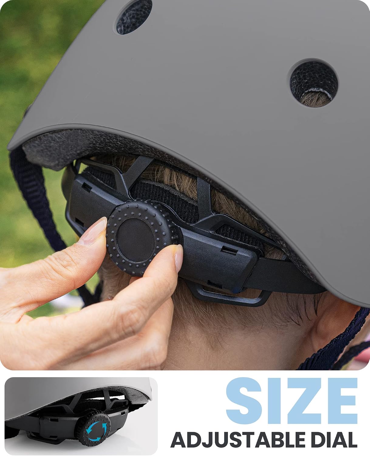 Kids Bike Helmet, Adjustable for Cycling & Skating | ABS shell + EPS foam, Breathable washable liners, CPSC certified, Adjustable dial & strap, Toddler to youth fit