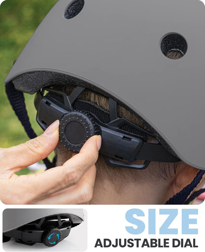 Kids Bike Helmet, Adjustable for Cycling & Skating | ABS shell + EPS foam, Breathable washable liners, CPSC certified, Adjustable dial & strap, Toddler to youth fit