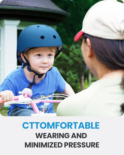 Kids Bike Helmet, Adjustable for Cycling & Skating | ABS shell + EPS foam, Breathable washable liners, CPSC certified, Adjustable dial & strap, Toddler to youth fit