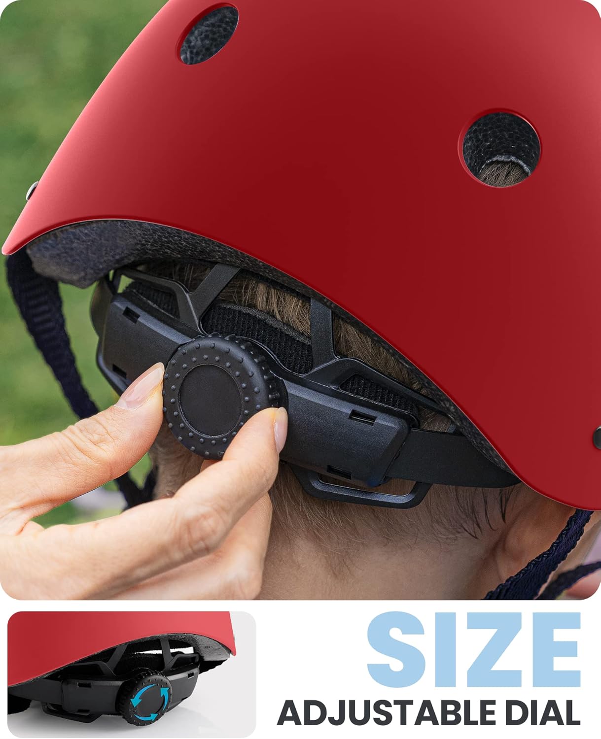 Kids Bike Helmet, Adjustable for Cycling & Skating | ABS shell + EPS foam, Breathable washable liners, CPSC certified, Adjustable dial & strap, Toddler to youth fit