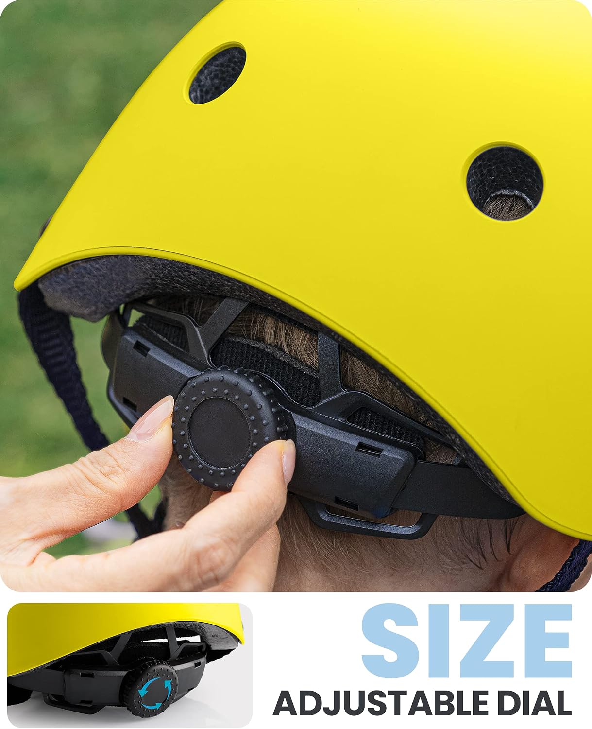 Kids Bike Helmet, Adjustable for Cycling & Skating | ABS shell + EPS foam, Breathable washable liners, CPSC certified, Adjustable dial & strap, Toddler to youth fit