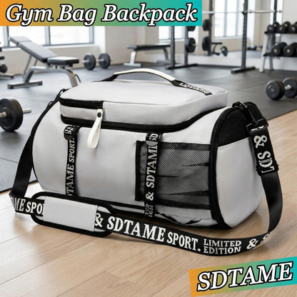 SDTAME Gym Duffel Backpack with Shoe Pocket & Laptop Sleeve