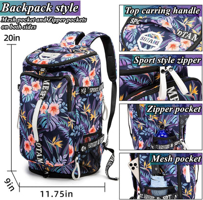 SDTAME Gym Duffel Backpack with Shoe Pocket & Laptop Sleeve