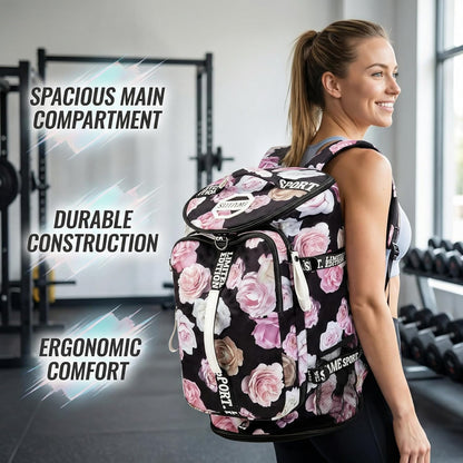 SDTAME Gym Duffel Backpack with Shoe Pocket & Laptop Sleeve