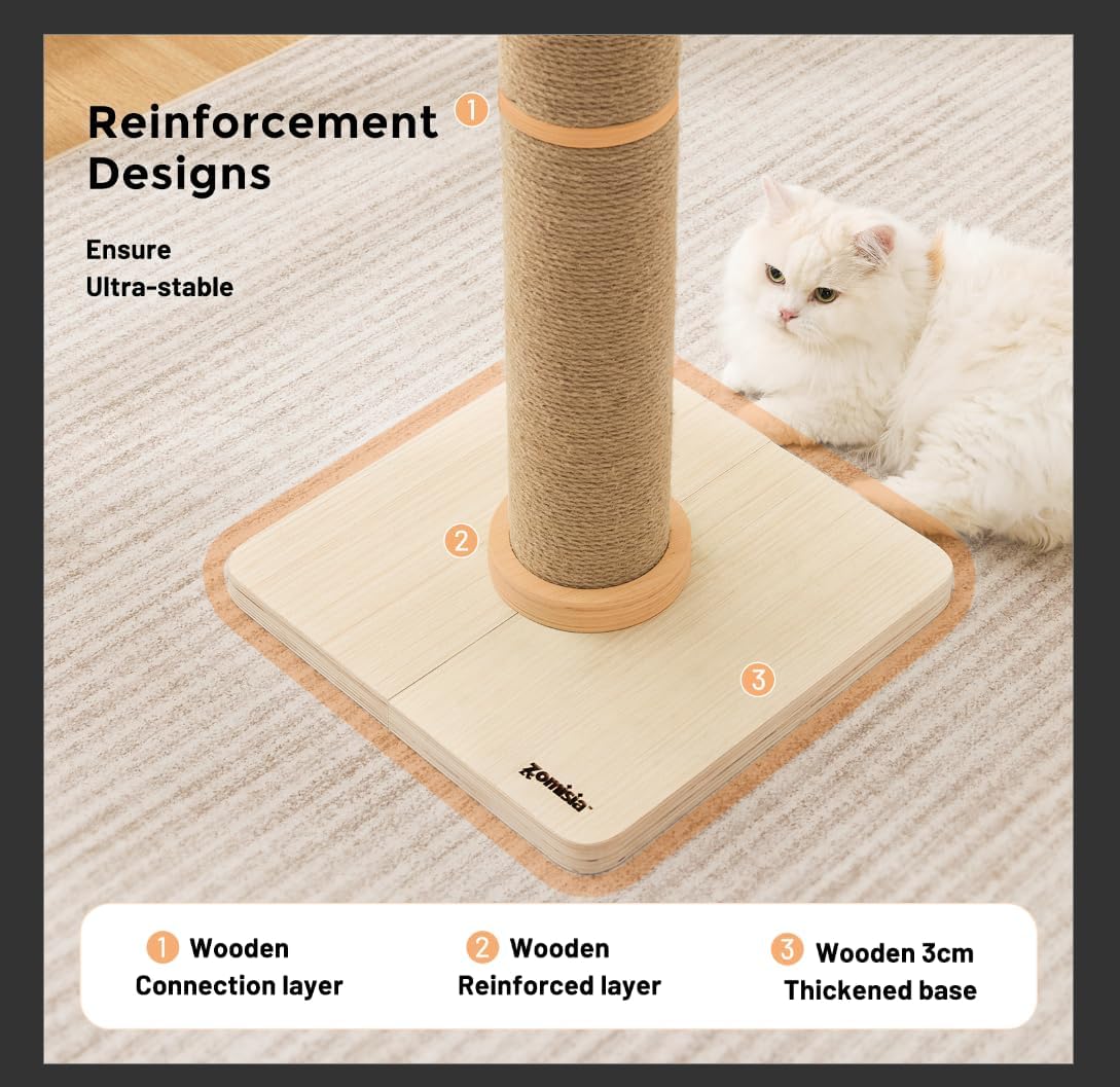 35'' Tall Cat Scratching Post for Indoor Cats Adults
