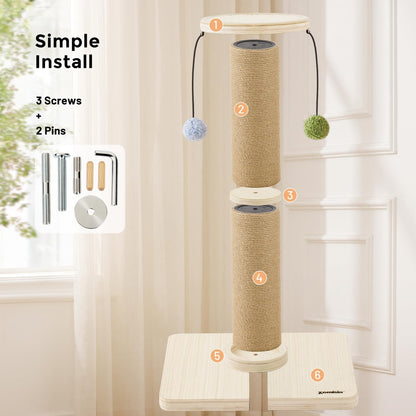 35'' Tall Cat Scratching Post for Indoor Cats Adults