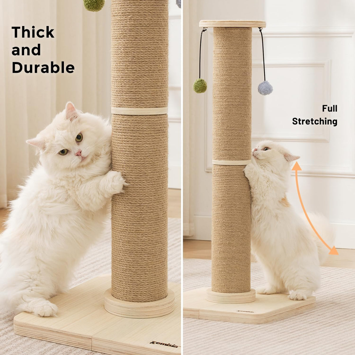 35'' Tall Cat Scratching Post for Indoor Cats Adults