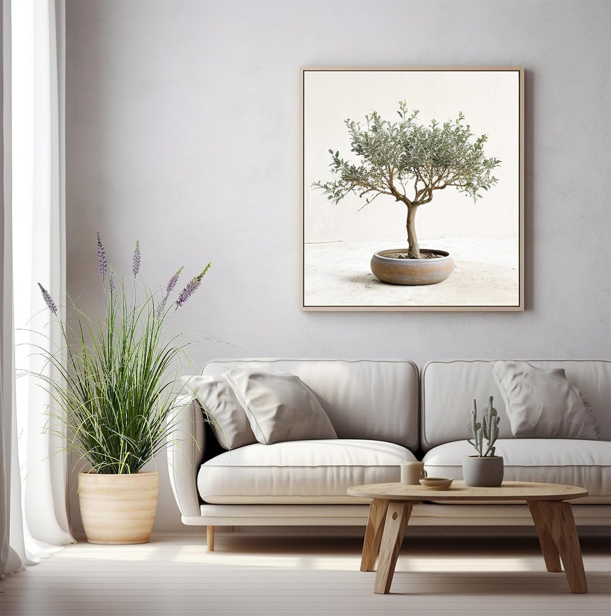 Artificial Plant 47in Tall Artificial Lavender Plant,Faux Plants Indoor Home Decorative Artificial Plants & Flowers in Pot Fake Plant, House Plant Indoor