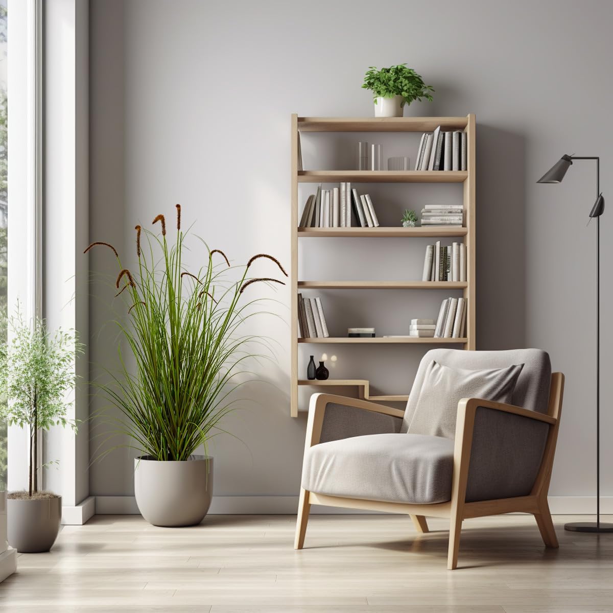 Artificial Plant 47in Tall Artificial Lavender Plant,Faux Plants Indoor Home Decorative Artificial Plants & Flowers in Pot Fake Plant, House Plant Indoor