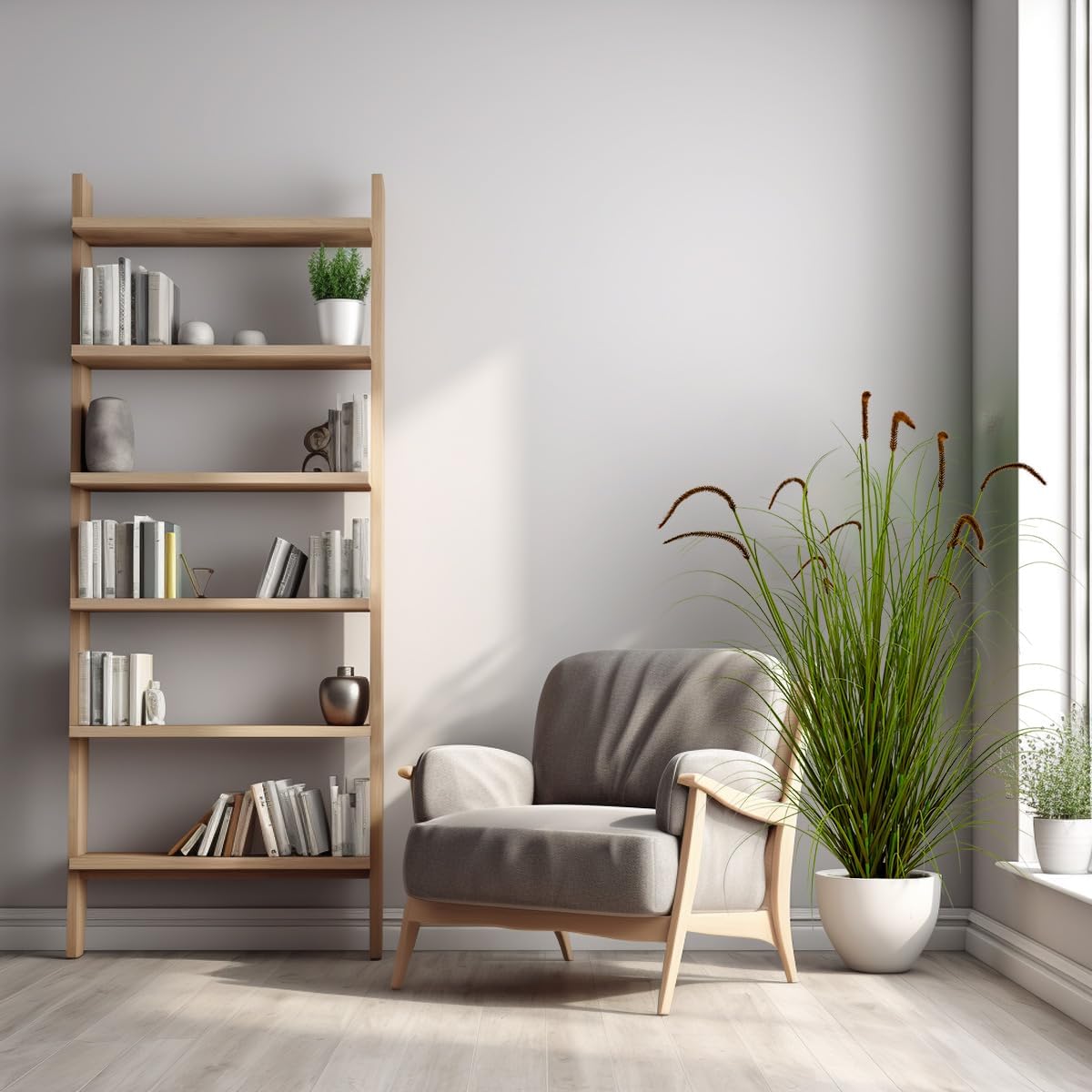 Artificial Plant 47in Tall Artificial Lavender Plant,Faux Plants Indoor Home Decorative Artificial Plants & Flowers in Pot Fake Plant, House Plant Indoor
