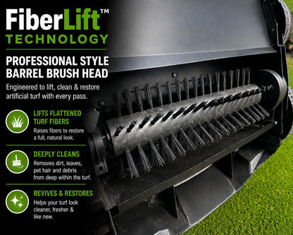 Turf Power Sweep™ MAX + Turf Power Jet™ 40V Cordless Artificial Turf Sweeper & Blower Combo Lifts Flattened Fibers, Removes Debris & Pet Hair