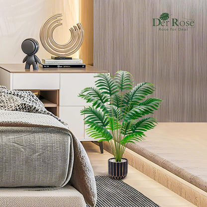 28" Fake Plants, Monstera Plant in Black Gold Pot for Home Decor | Artificial plants indoor add refined tropical greenery to modern offices, elegant entryways, reception areas and house decor