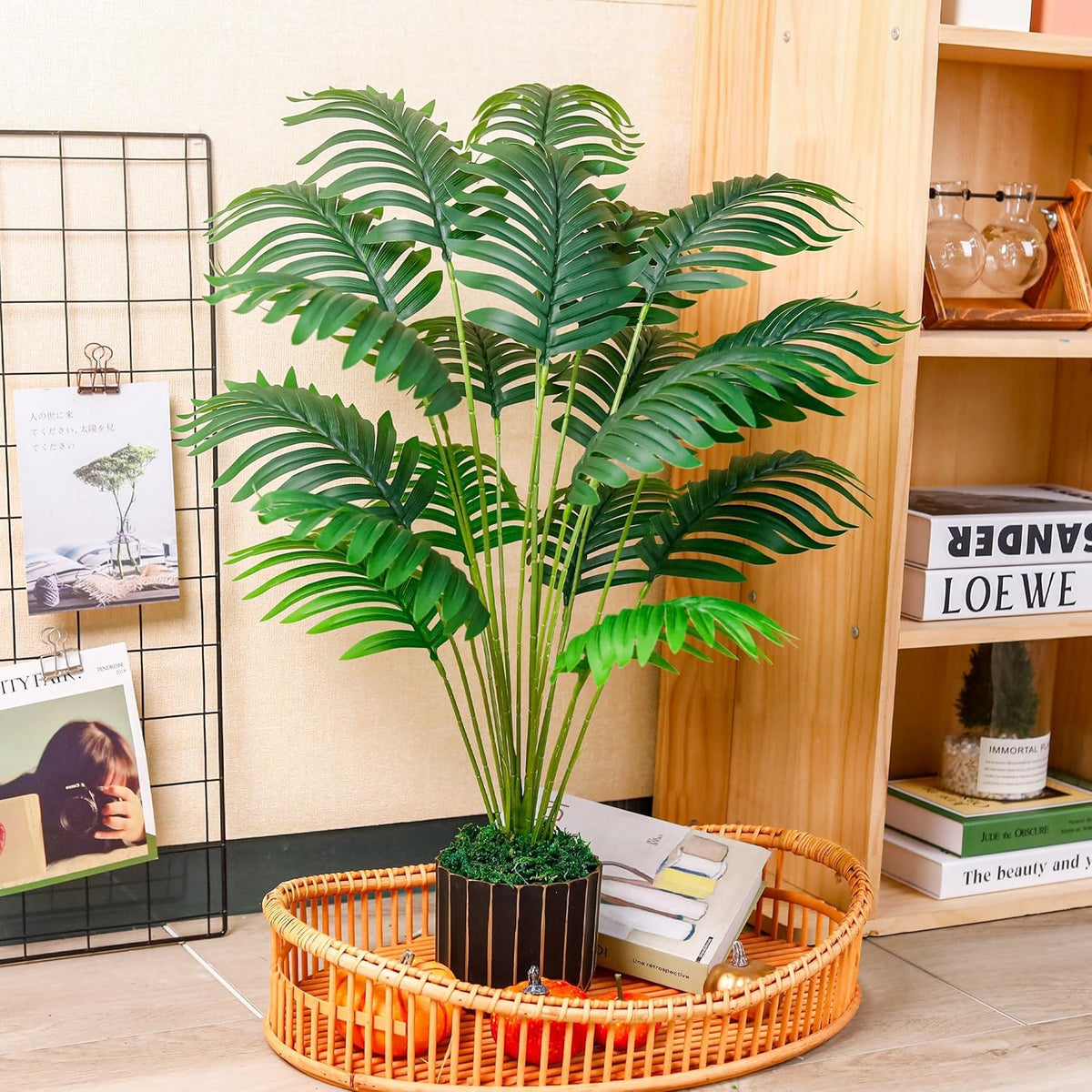 28" Fake Plants, Monstera Plant in Black Gold Pot for Home Decor | Artificial plants indoor add refined tropical greenery to modern offices, elegant entryways, reception areas and house decor
