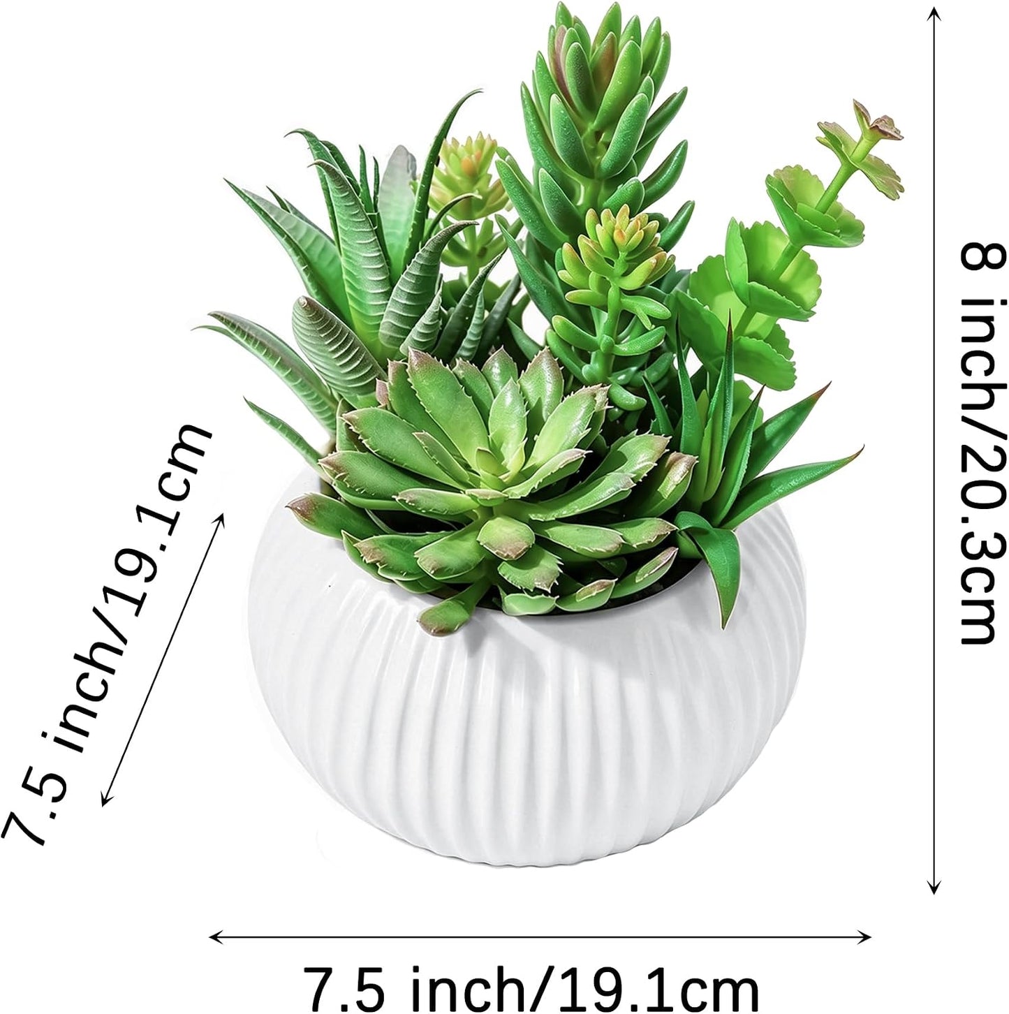Artificial Snake Plant Potted, 15" Faux Plant, Suitable for Home Office Living Room Window Sill Indoor Decor Housewarming Gifts