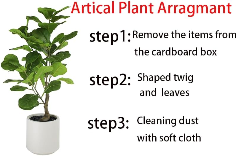 Artificial Alocasia Plant, 17-Inch Tropical Green Leaves in Natural Woven Basket (Green)