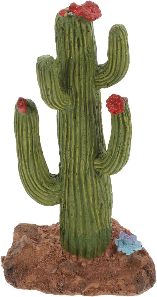 Artificial Cactus for Terrarium Reptile Habitat Decor Fake Cactus Plant for Turtle Tank Desert Environment Simulation Easy-Clean Landscaping Ornament 7.40 X 3.74 X 2.67 in