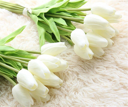 30 pcs Real-Touch Artificial Tulip Flowers Home Wedding Party Decor