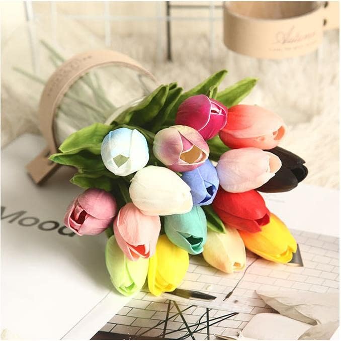 30 pcs Real-Touch Artificial Tulip Flowers Home Wedding Party Decor