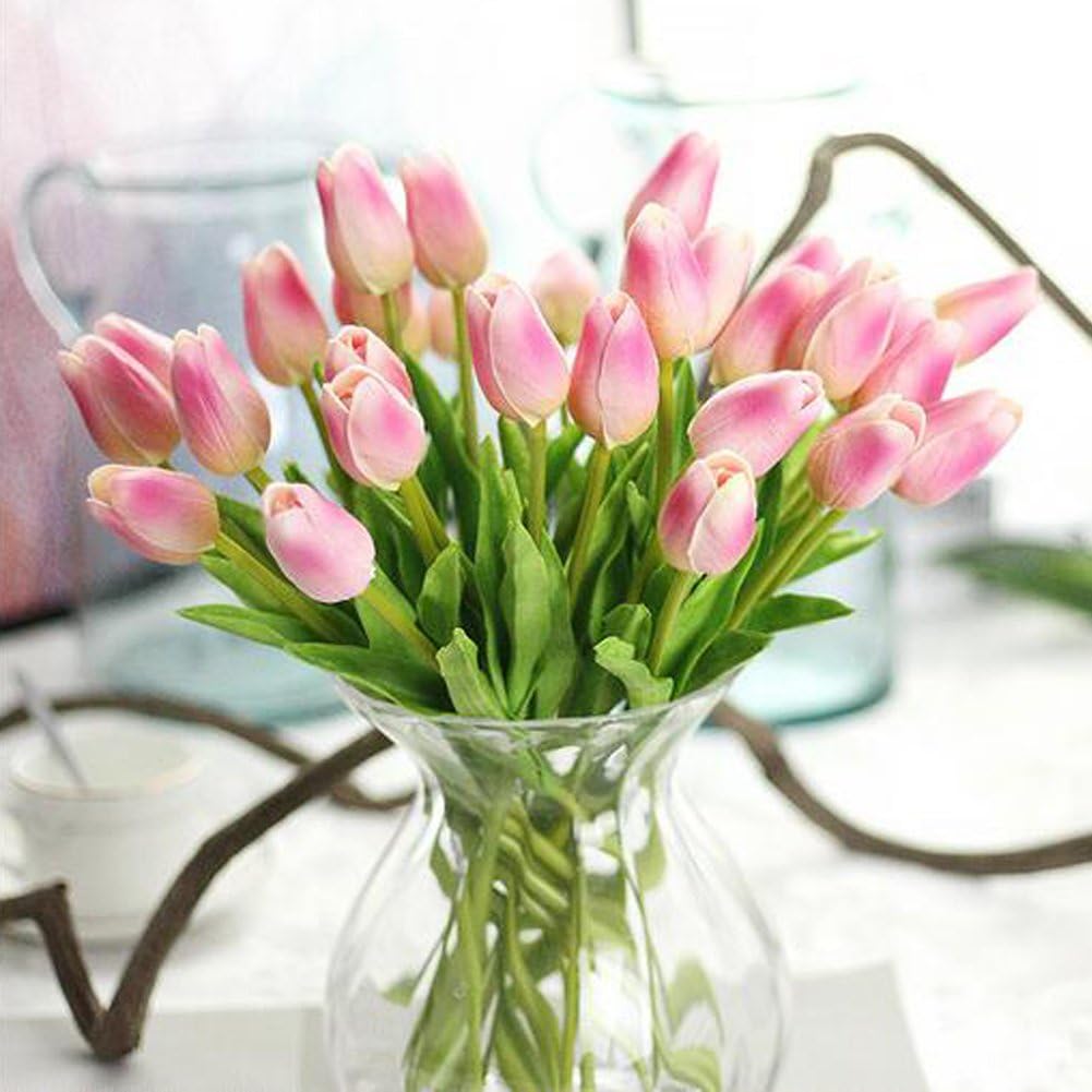 30 pcs Real-Touch Artificial Tulip Flowers Home Wedding Party Decor