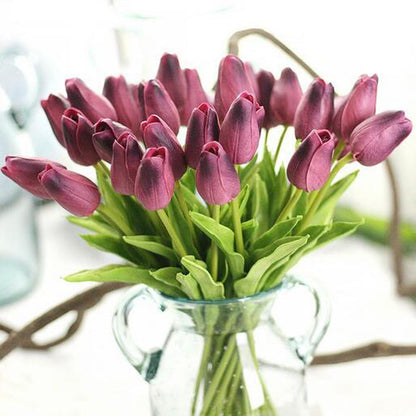 30 pcs Real-Touch Artificial Tulip Flowers Home Wedding Party Decor