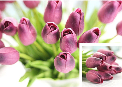 30 pcs Real-Touch Artificial Tulip Flowers Home Wedding Party Decor