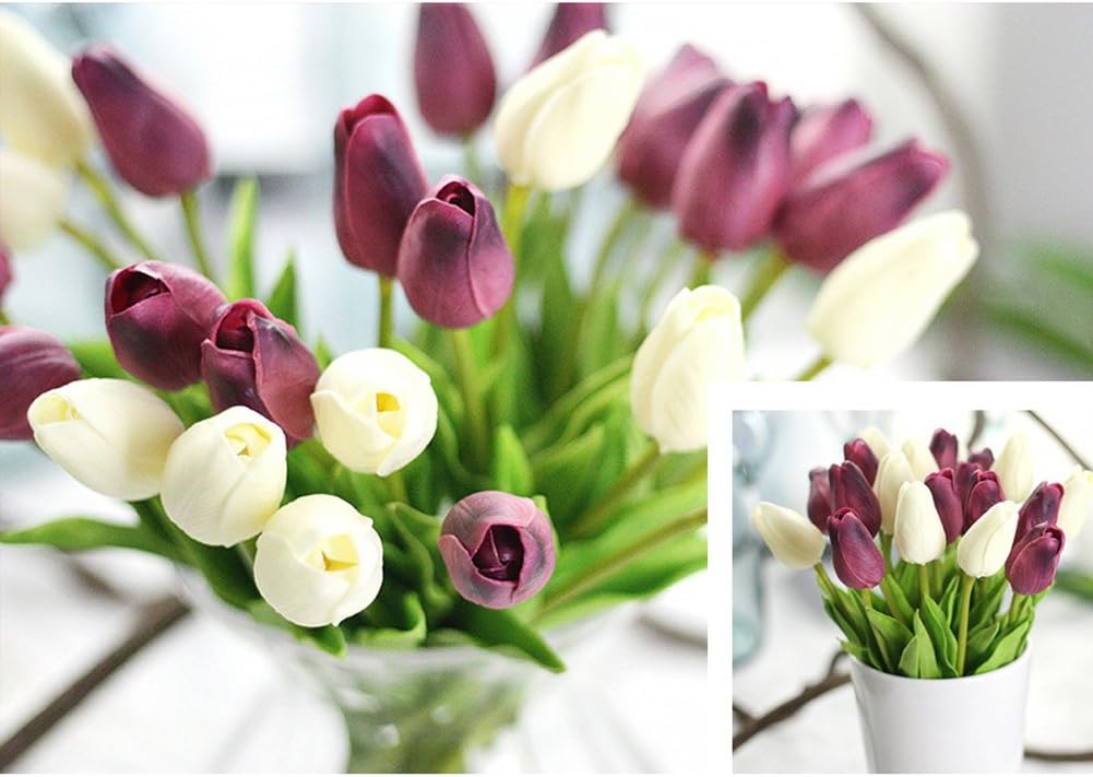 30 pcs Real-Touch Artificial Tulip Flowers Home Wedding Party Decor