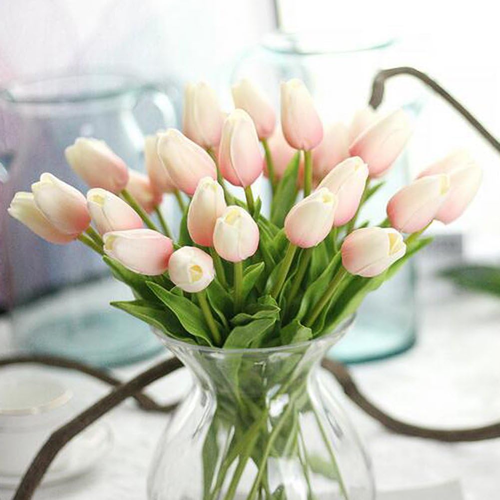 30 pcs Real-Touch Artificial Tulip Flowers Home Wedding Party Decor