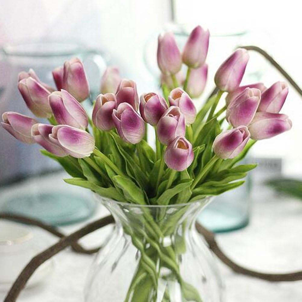 30 pcs Real-Touch Artificial Tulip Flowers Home Wedding Party Decor