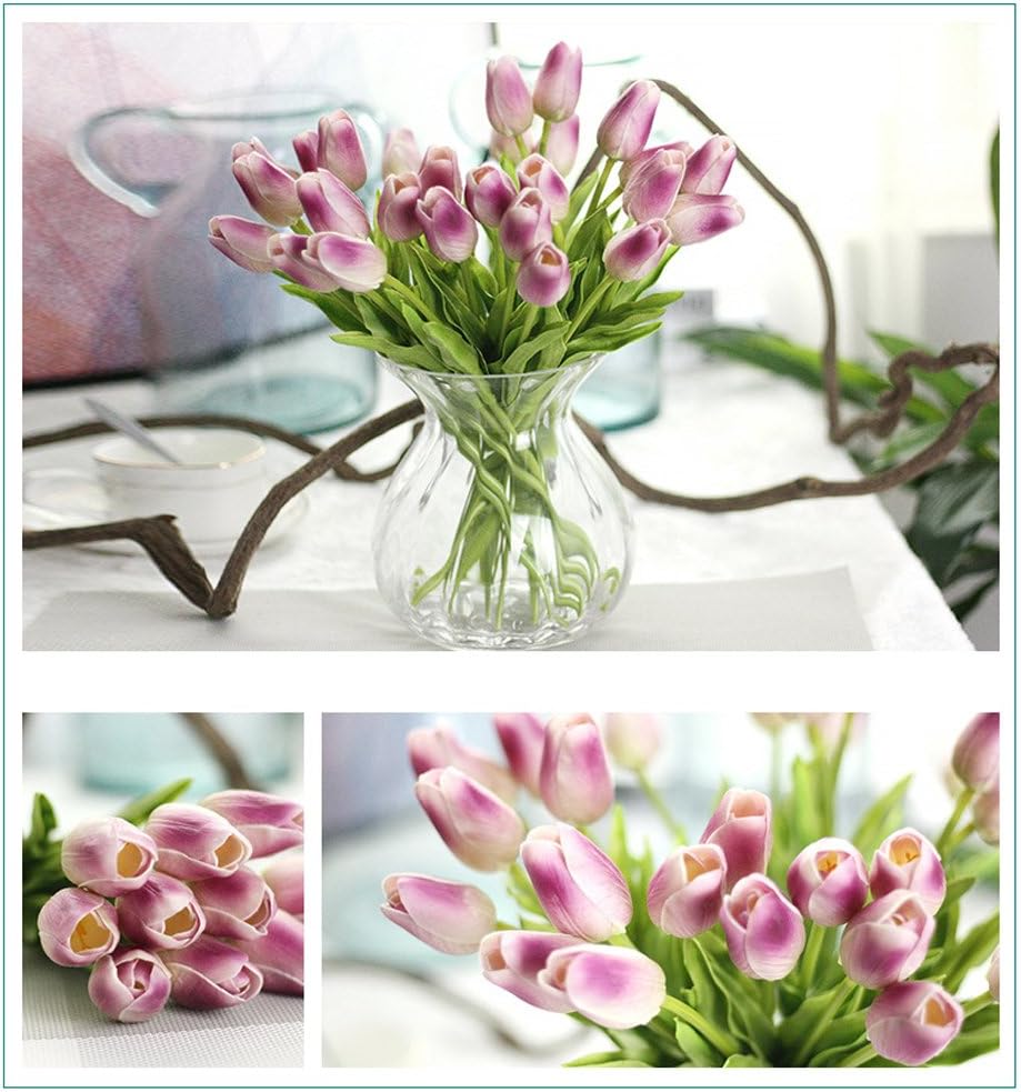 30 pcs Real-Touch Artificial Tulip Flowers Home Wedding Party Decor