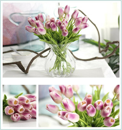 30 pcs Real-Touch Artificial Tulip Flowers Home Wedding Party Decor