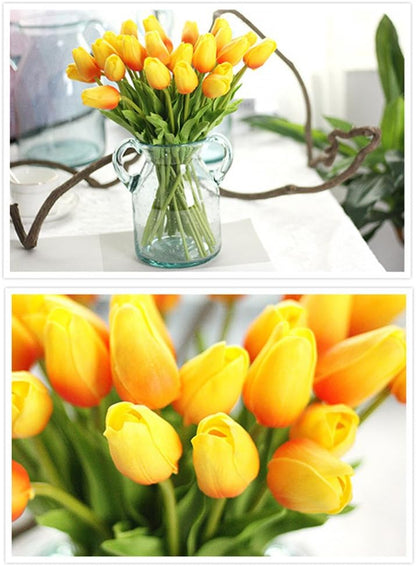 30 pcs Real-Touch Artificial Tulip Flowers Home Wedding Party Decor