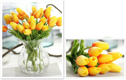 30 pcs Real-Touch Artificial Tulip Flowers Home Wedding Party Decor