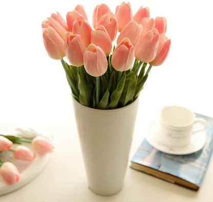 30 pcs Real-Touch Artificial Tulip Flowers Home Wedding Party Decor