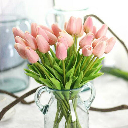 30 pcs Real-Touch Artificial Tulip Flowers Home Wedding Party Decor