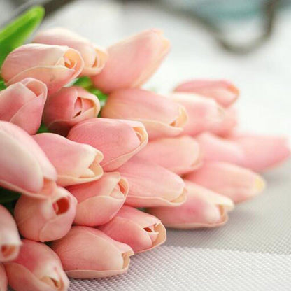 30 pcs Real-Touch Artificial Tulip Flowers Home Wedding Party Decor