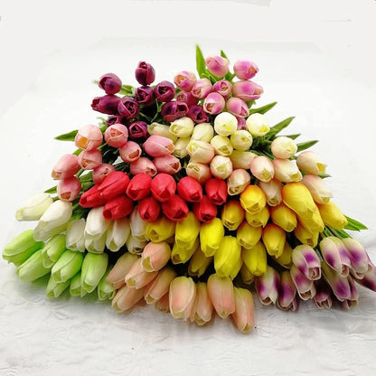 30 pcs Real-Touch Artificial Tulip Flowers Home Wedding Party Decor