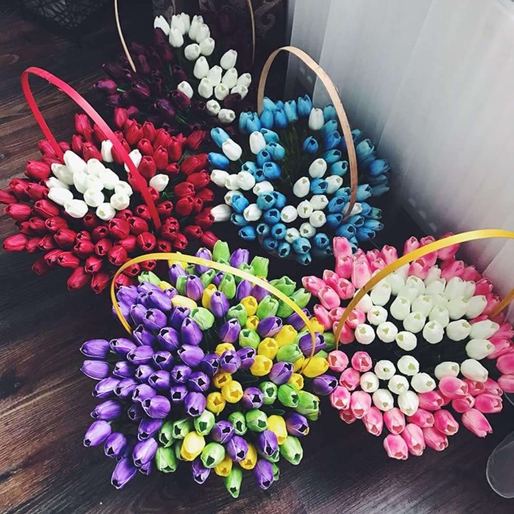30 pcs Real-Touch Artificial Tulip Flowers Home Wedding Party Decor
