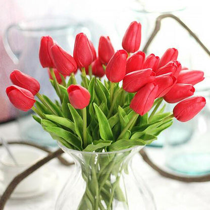 30 pcs Real-Touch Artificial Tulip Flowers Home Wedding Party Decor