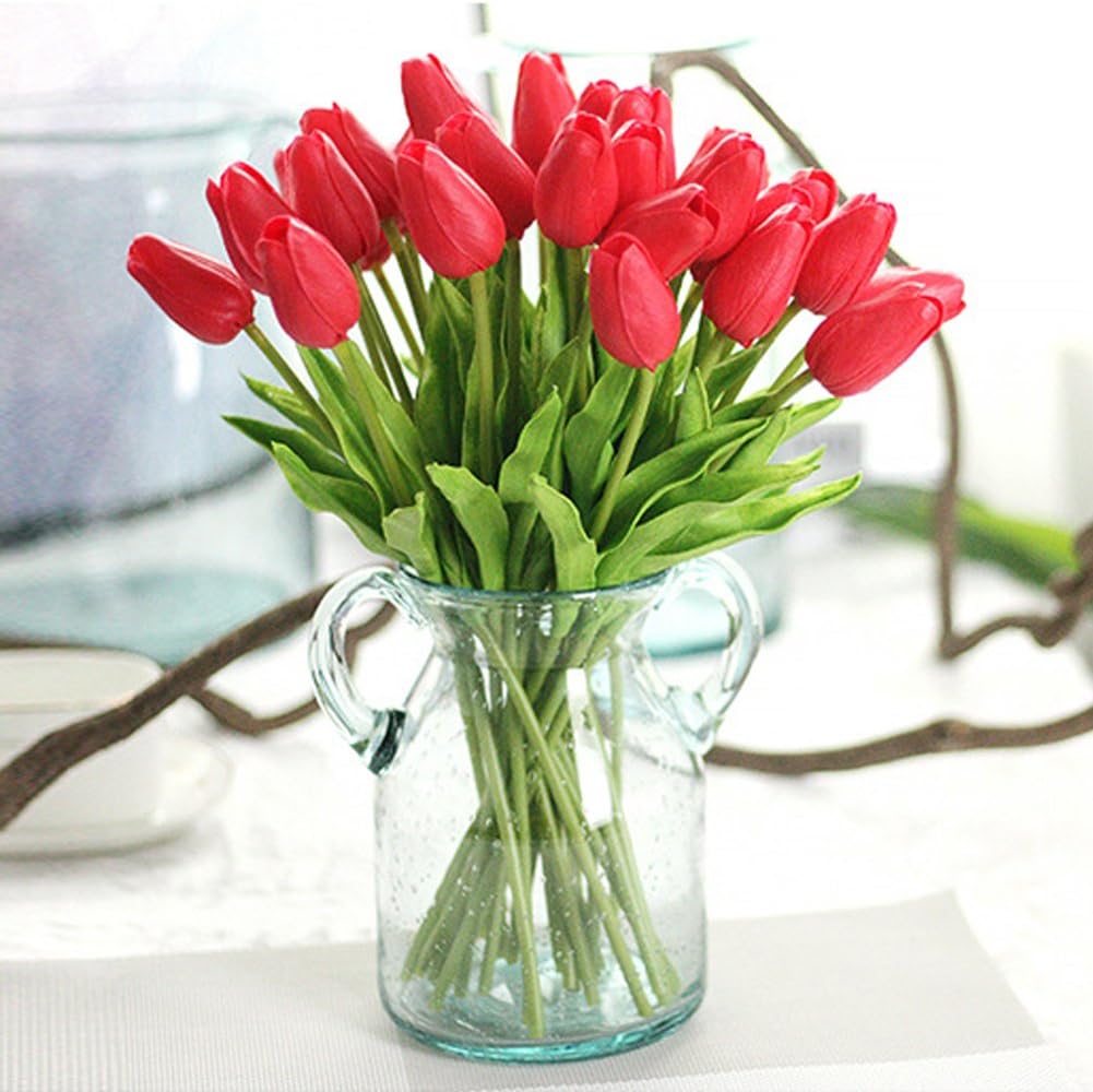 30 pcs Real-Touch Artificial Tulip Flowers Home Wedding Party Decor