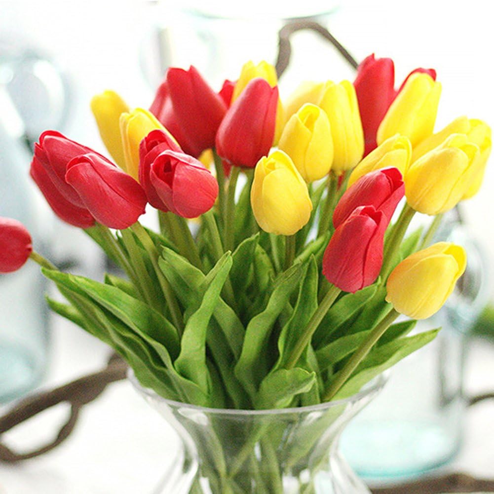 30 pcs Real-Touch Artificial Tulip Flowers Home Wedding Party Decor