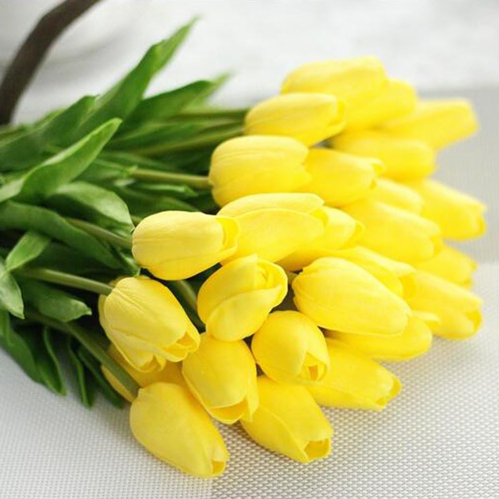 30 pcs Real-Touch Artificial Tulip Flowers Home Wedding Party Decor