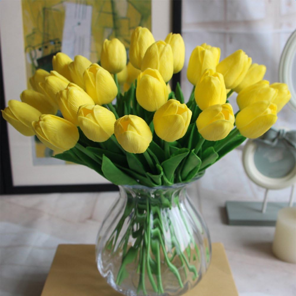 30 pcs Real-Touch Artificial Tulip Flowers Home Wedding Party Decor