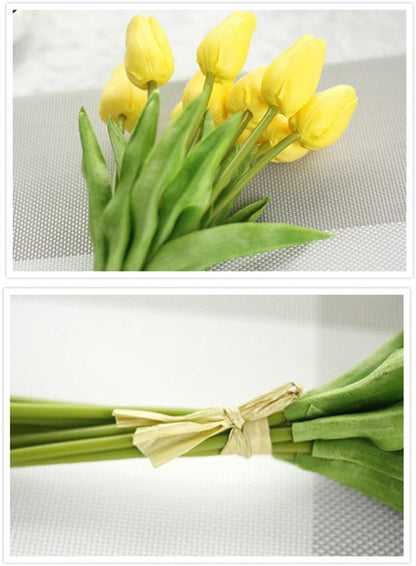 30 pcs Real-Touch Artificial Tulip Flowers Home Wedding Party Decor