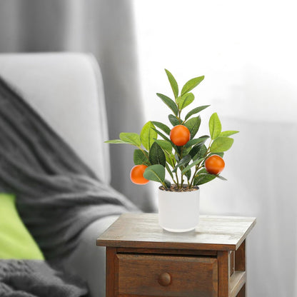 Artificial Yellow Lemons Plants Potted 14.5" Table Centerpiece