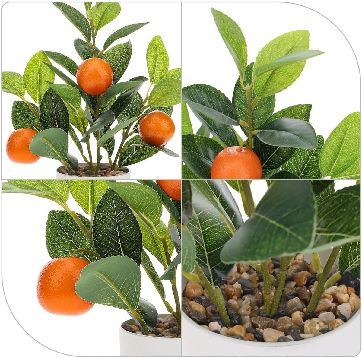 Artificial Yellow Lemons Plants Potted 14.5" Table Centerpiece