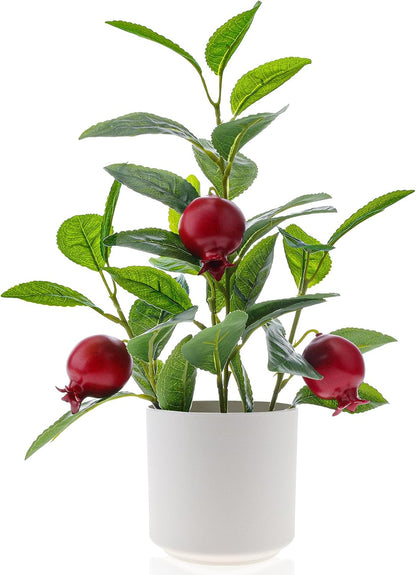 Artificial Yellow Lemons Plants Potted 14.5" Table Centerpiece