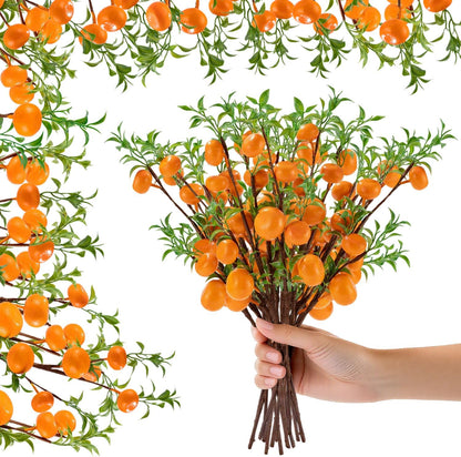 4Pcs 31.5 Inch Artificial Pomegranate Branches, Fake Fruit Branch