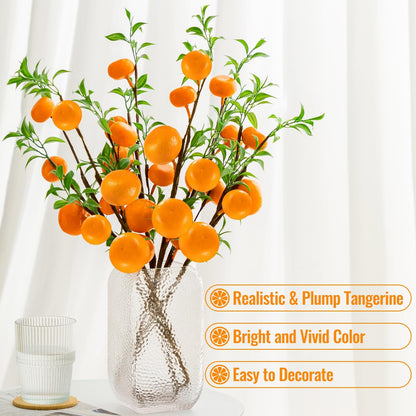 4Pcs 31.5 Inch Artificial Pomegranate Branches, Fake Fruit Branch